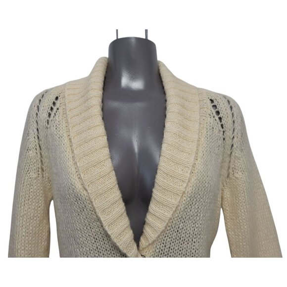 Vintage GAP Belted Shawl Collar Cardigan Knit Sweaater - Picture 4 of 10